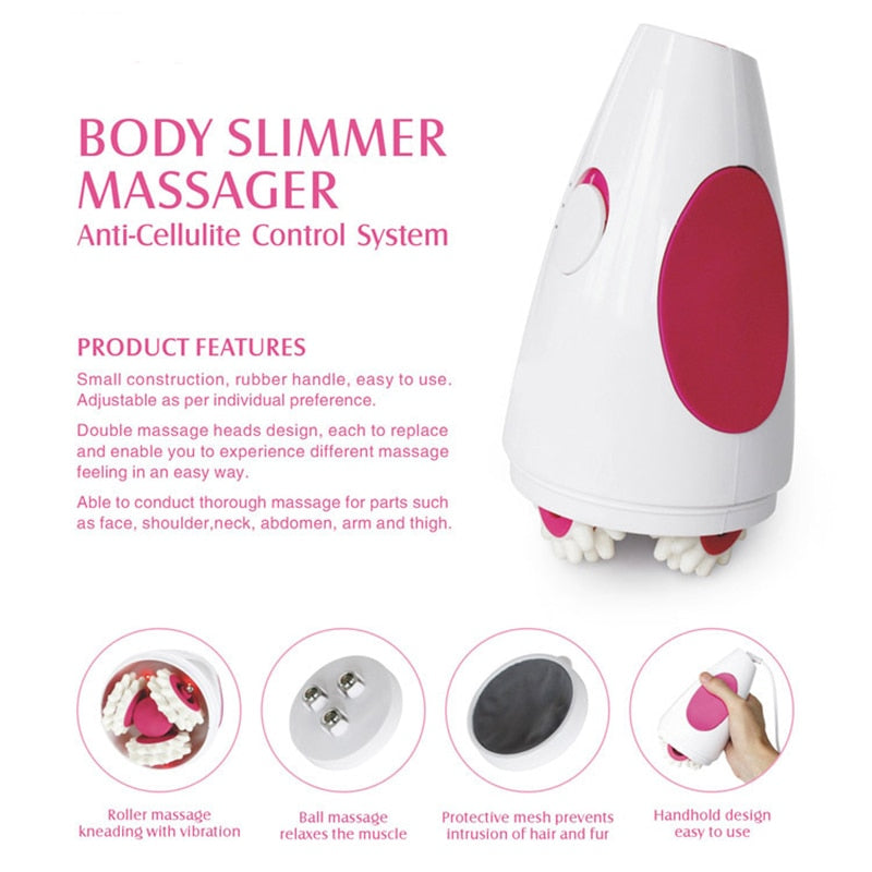 Massage Lose Weight Machine Roller Instrument Abdominal Exercise Handle-held 3D Electric Machine Full Body Slimming Massage Tool