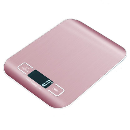 10/5Kg 1g Kitchen Scale digital Stainless Steel Weighing Scale Food Diet Postal Balance Measuring LCD Electronic Scales