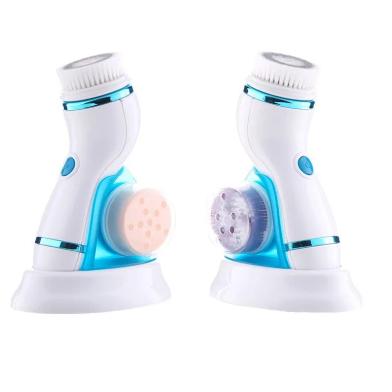 Multi-functional facial tool for makeup removal, exfoliating, massaging, and stimulating skin health.