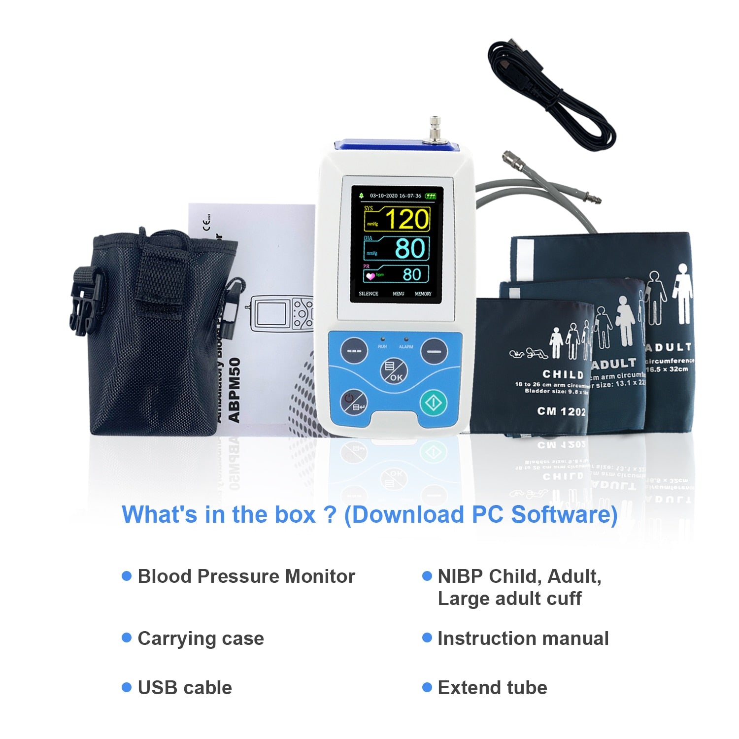 Blood Pressure Monitor NIBP Child, Adult; Large adult c