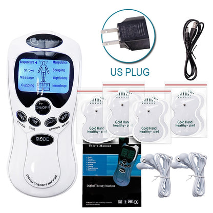 TENS EMS Massager Muscle Stimulation Electronic 8 Mode Personal Nerve Stimulator Electro Stimulation Therapy Machine Pain Relief