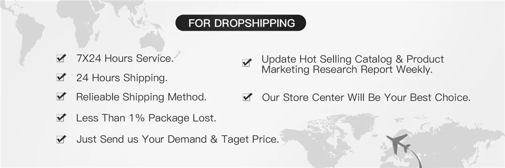 Reliable dropshipping services: fast customer service, hot selling products, and reliable shipping.