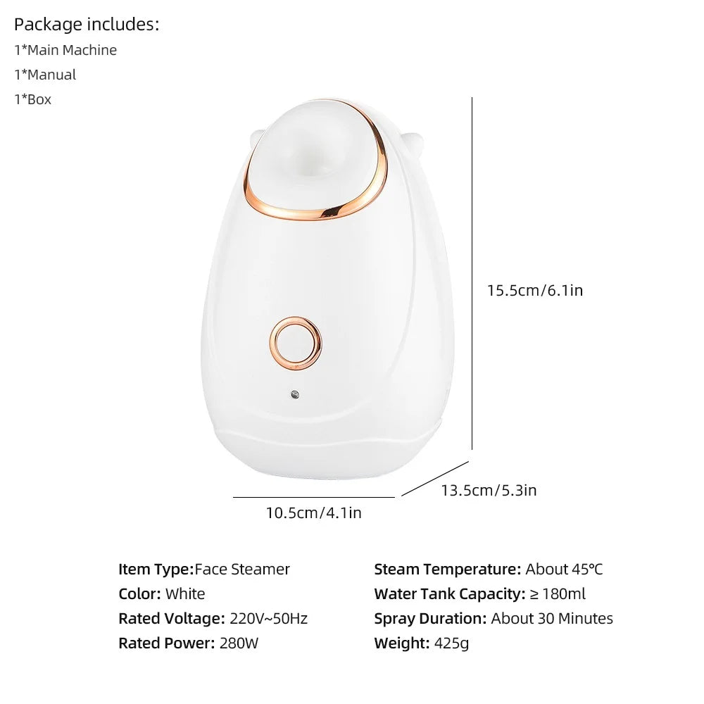 Portable facial steamer for at-home spa treatments.