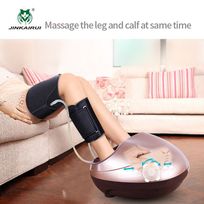 Jinkairui máquina elétrica quente do massageador do pé para cuidados de saúde terapia de aquecimento infravermelho relaxamento ponto de acupuntura compressa de ar