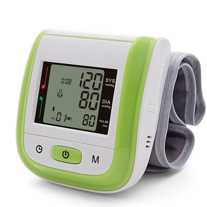 Yongrow Tonometer Automatic Wrist Digital Blood Pressure Monitor Digital lcd Sphgmomanometer Heart Beat Rate Pulse Meter