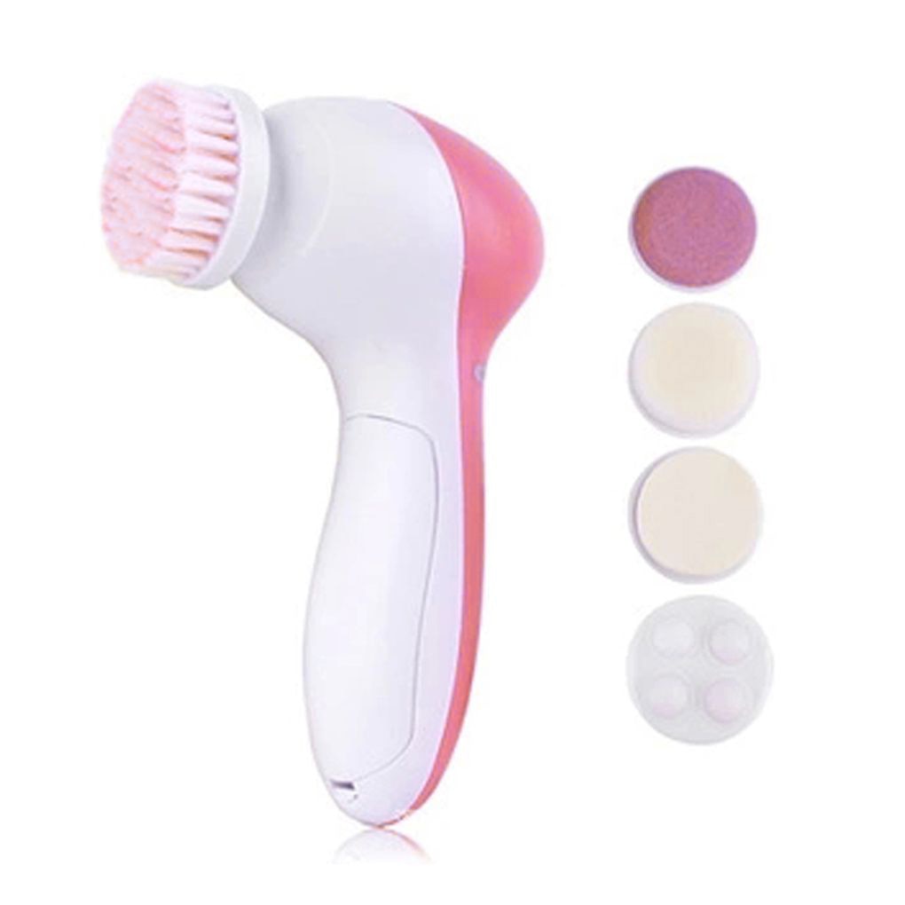 Women 5 in 1 Electric Face Washing Brush Machine Girls Facial Pore Cleaner Body Cleansing Massage Mini Skin Care Tools