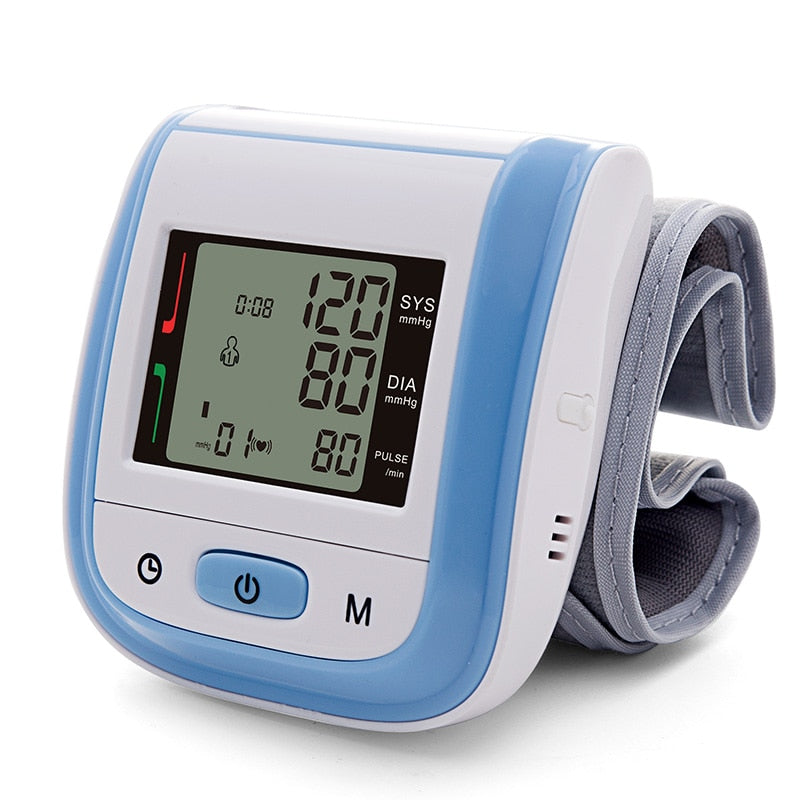 Yongrow Tonometer Automatic Wrist Digital Blood Pressure Monitor Digital lcd Sphgmomanometer Heart Beat Rate Pulse Meter