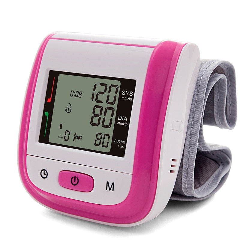 Yongrow Tonometer Automatic Wrist Digital Blood Pressure Monitor Digital lcd Sphgmomanometer Heart Beat Rate Pulse Meter