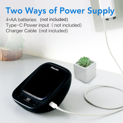 two Ways of Power Supply 4*AA batteries (not included)