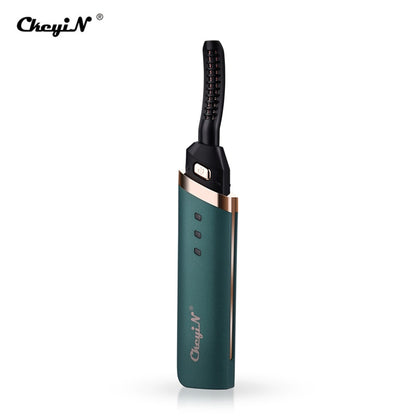 CkeyiN USB Rechargeable Electric Heated Eyelash Curler Long Lasting Eyelashes Perm Curling Adjustable Temerature Makeup Tools