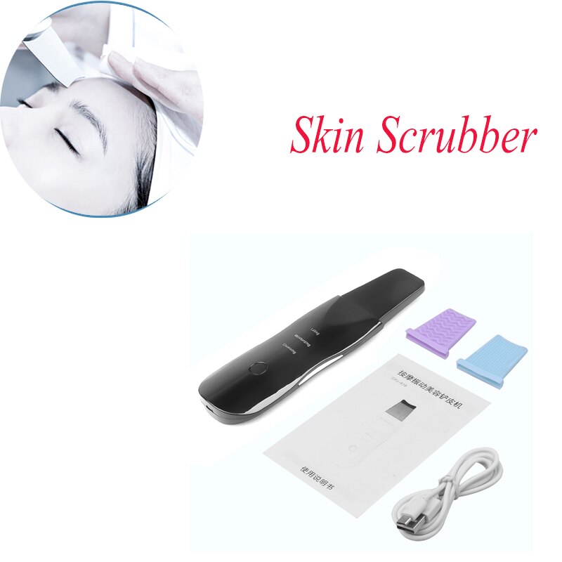 Ultrasonic Facial Pore Cleaner Professional Skin Scrubber Face Lifting Deep Clean Blackhead Remover Peeling Beauty De