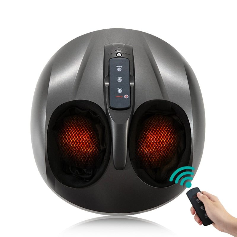 MARESE M118 Massageador elétrico para os pés, terapia de aquecimento, Shiatsu, com rolo de amassamento profundo, máquina de massagem de compressão de ar, cuidados com a saúde