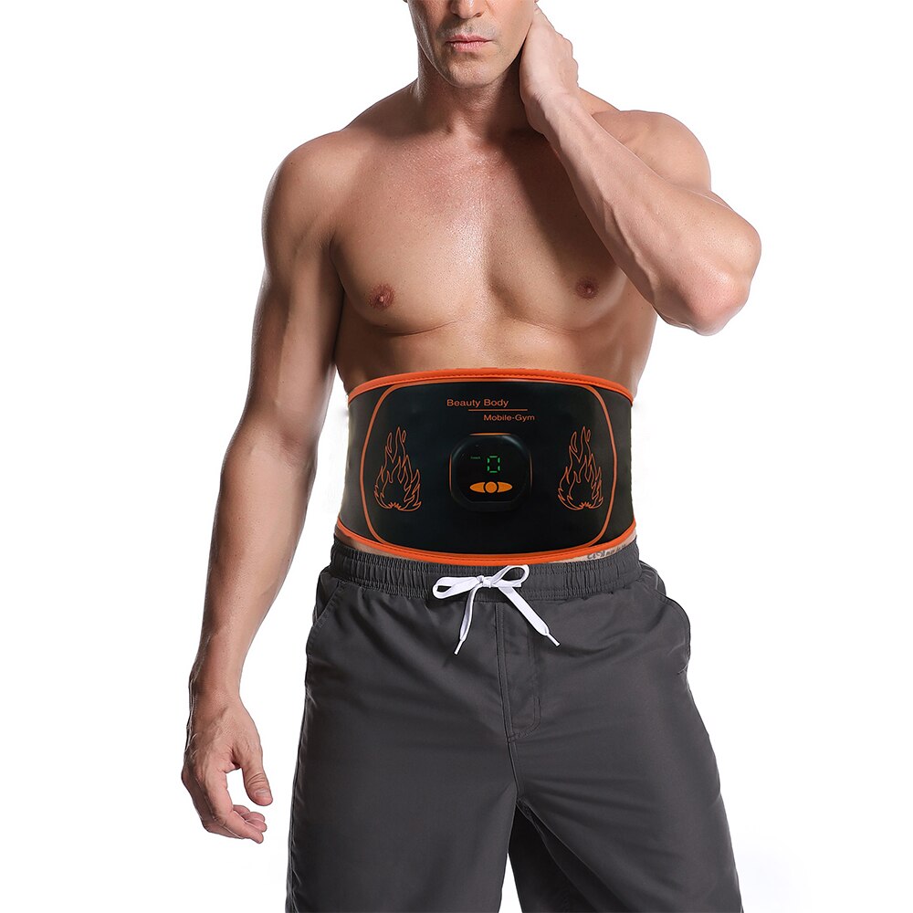 EMS Waist Massage Belt Fitness Slimming Equipment Electrical Belly Muscle Stimulator Abdominal Vibration Trainer Waist Massager