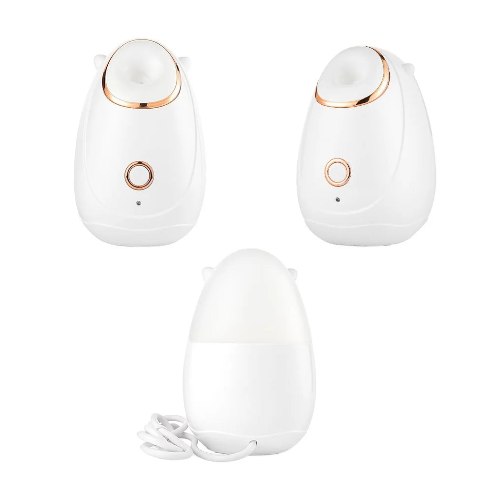 Portable steamer for facial moisturizing and pampering.