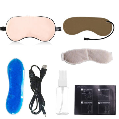 USB Steam Sleeping Eye Mask Shading Mask For Sleep Soft Adjustable Temperature Control Electric Heated Eye Mask to Relieve Eye