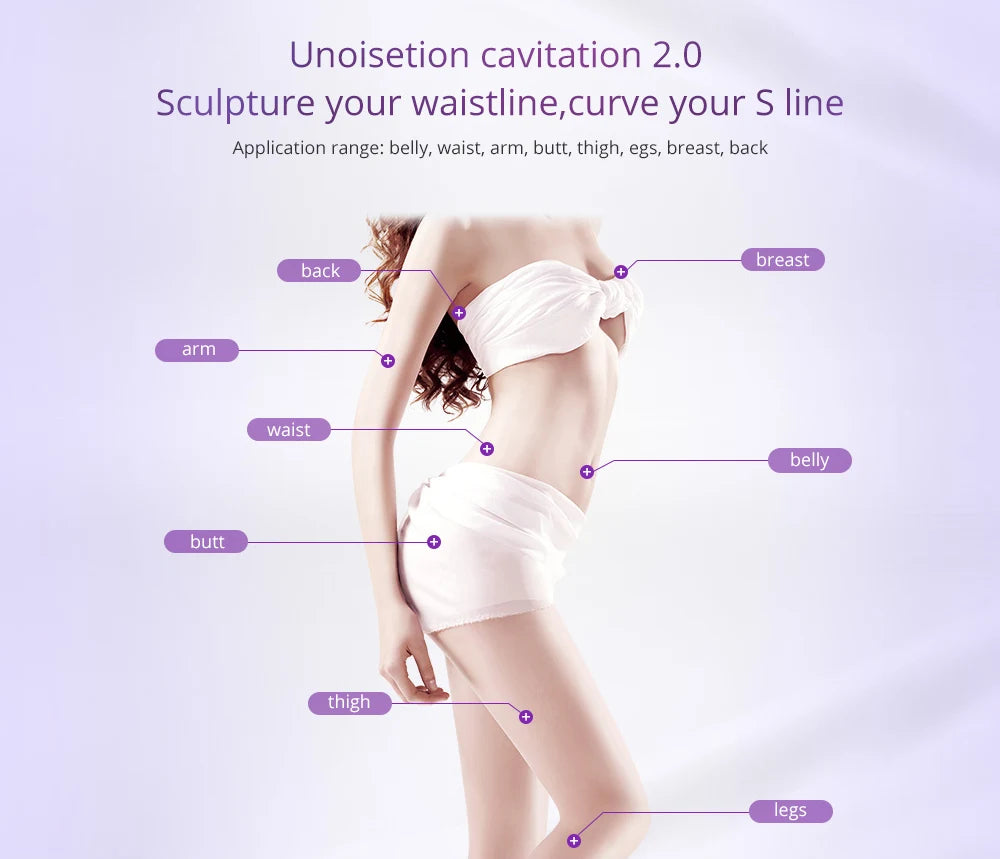 Uoisetion Cavitation 2.0 transforms body shapes with targeted treatments.