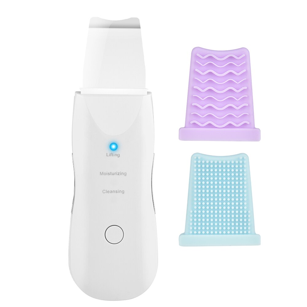 Ultrasonic Skin Scrubber Recarregável Ion Deep Face Cleaning Vibration Massager Acne Blackhead Removal Cleanser Esfoliante Poros