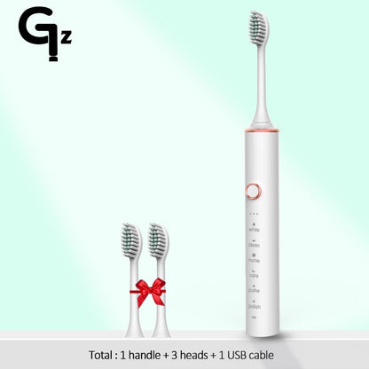 New 2023 N100 Sonic Electric Toothbrush Adult Timer Brush 6 Mode USB Charger Rechargeable Tooth Brushes Replacement Heads Set