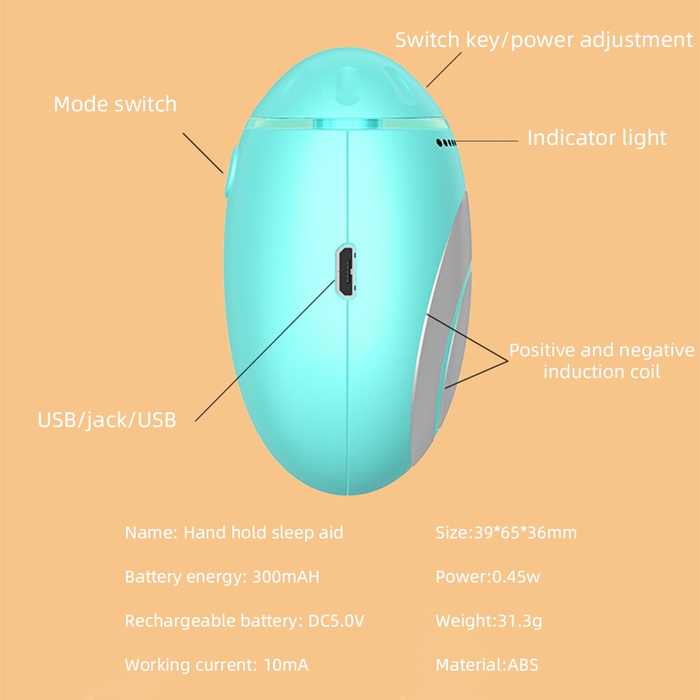 Instrumento de sono inteligente portátil pulso calmante instrumento de massagem doméstico portátil auxílio para dormir para mulheres e homens