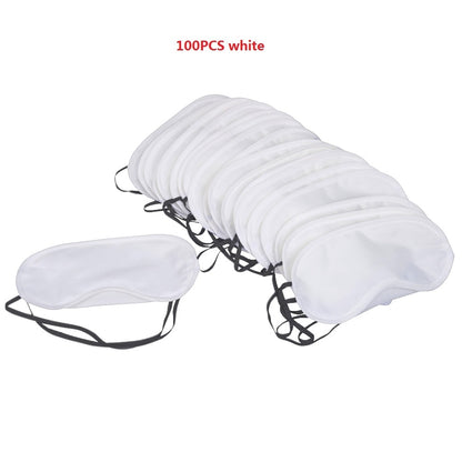 100 Pcs/Lot Gift Travel Sleeping Eye Mask Cover Black Shade Blindfold Eye Patch Night Eyeshade Eye Relax Massager Beauty Tools