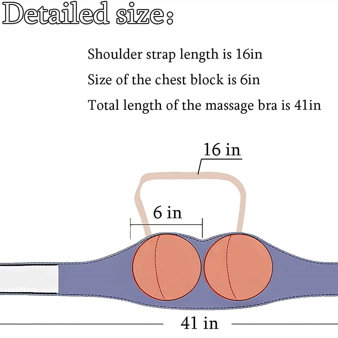 Electric Breast Massage Bra Wireless Breast Enhancement Instrument with Hot Compress Function for Breast Lift Enlarge