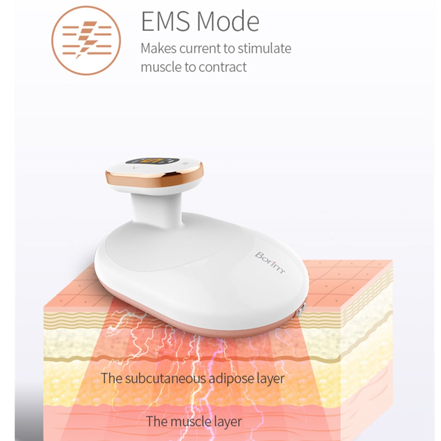 EMS Mode Makes current to stimulate muscle to contract 3 The sub