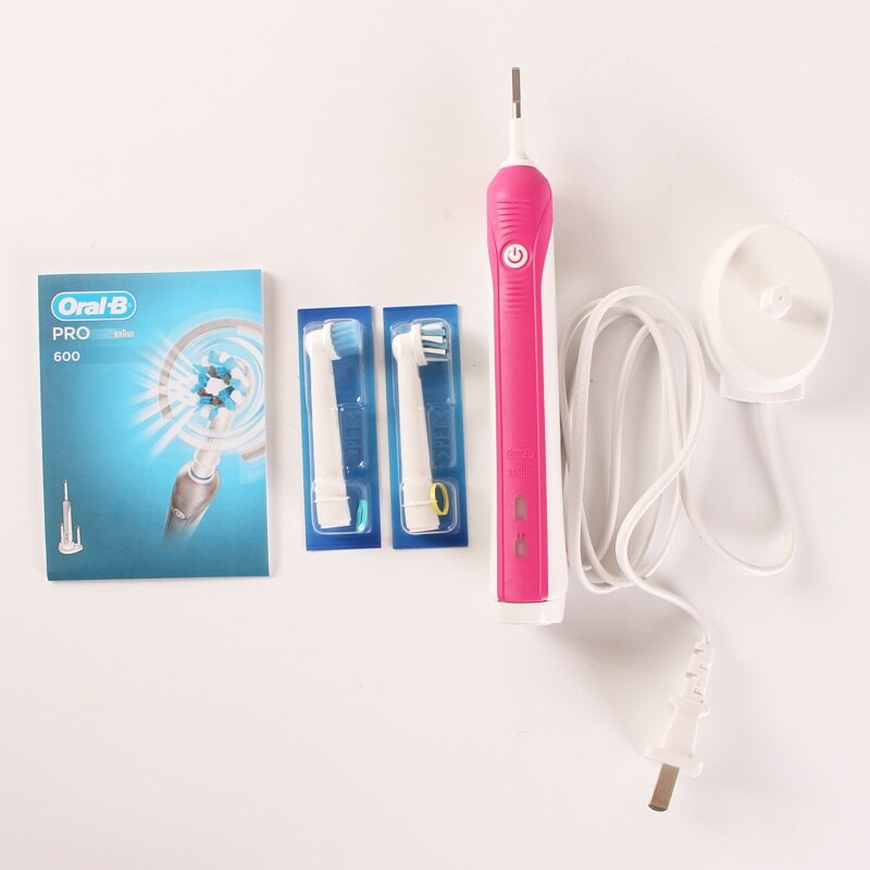 Oral B Electric Toothbrush Pro 600 Toothbrush Inductive Charge Brush Rotation Clean Teeth Brush with Replaceament Brush Head