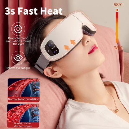 Recarregável Smart Eye Massager Massageador Facial Bluetooth Música Dobrável Pressão de Ar Aquecimento Massagem Relaxamento