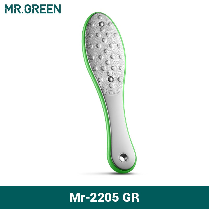 MR.GREEN Strumenti per la cura dei piedi per pedicure Raspe per lima per piedi Set di rimozione per la cura della pelle del piede morto Set di rimozione per la cura della pelle del piede morto Acciaio inossidabile Professionale Due lati