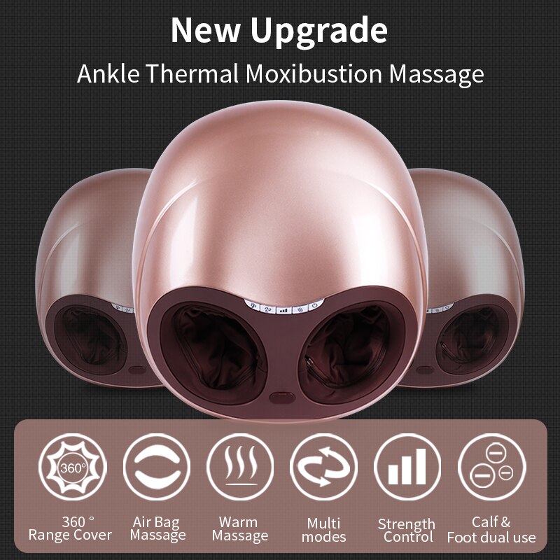 JinKaiRui Electric Health Care Antistress Muscle Release Therapy Rollers Shiatsu Gua Sha Heat Foot Massager Machine Device