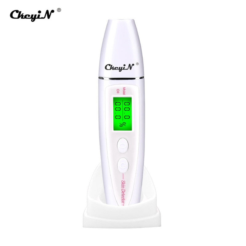 Detector preciso LCD digital testador de umidade de óleo de pele para cuidados com a pele do rosto com sensor de biotecnologia Lady Beauty Tool Spa Monitor