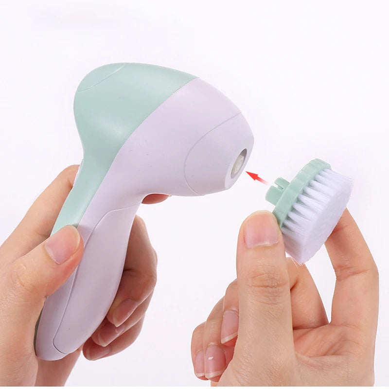 Gently massage device, avoid discomfort, stop if pricking occurs.