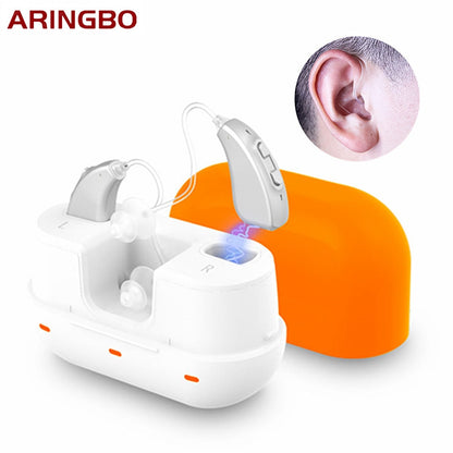 New Rechargeable Digital Hearing Aid Severe Loss 10 Channel Ear Aids High Power Amplifier Sound Enhancer For Deaf Elderly 1 Pair