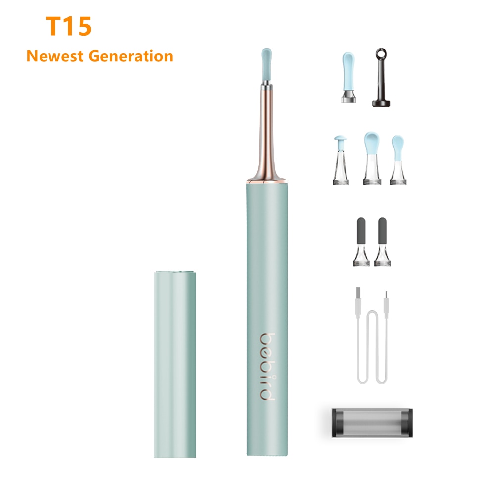 New Bebird T15 R1 Smart Visual Ear Cleaner Health Care Minifit 2in1 Acne Wax Removal HD1080P Otoscope IP67 Waterproof Endoscope