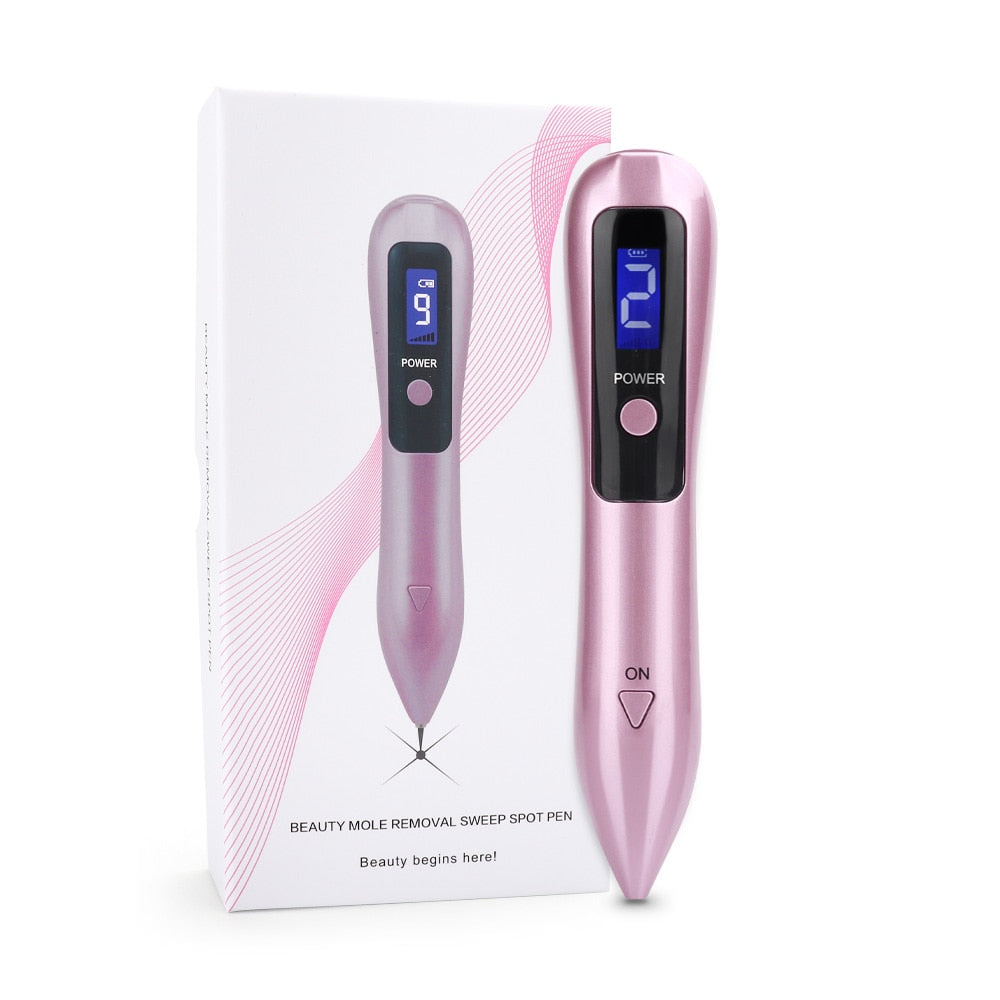 Caneta de Plasma LCD Máquina de Remoção de Toupeiras de Tatuagem 9 Nível Remoção de Iluminação LED Removedor de Manchas Escuras Ferramenta de Remoção de Tatuagem Marca de Verrugas