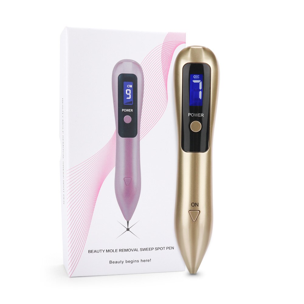 Caneta de Plasma LCD Máquina de Remoção de Toupeiras de Tatuagem 9 Nível Remoção de Iluminação LED Removedor de Manchas Escuras Ferramenta de Remoção de Tatuagem Marca de Verrugas