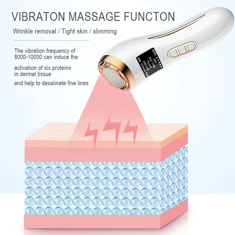 Non-invasive anti-aging device for wrinkle removal, slimming, and tightening skin.