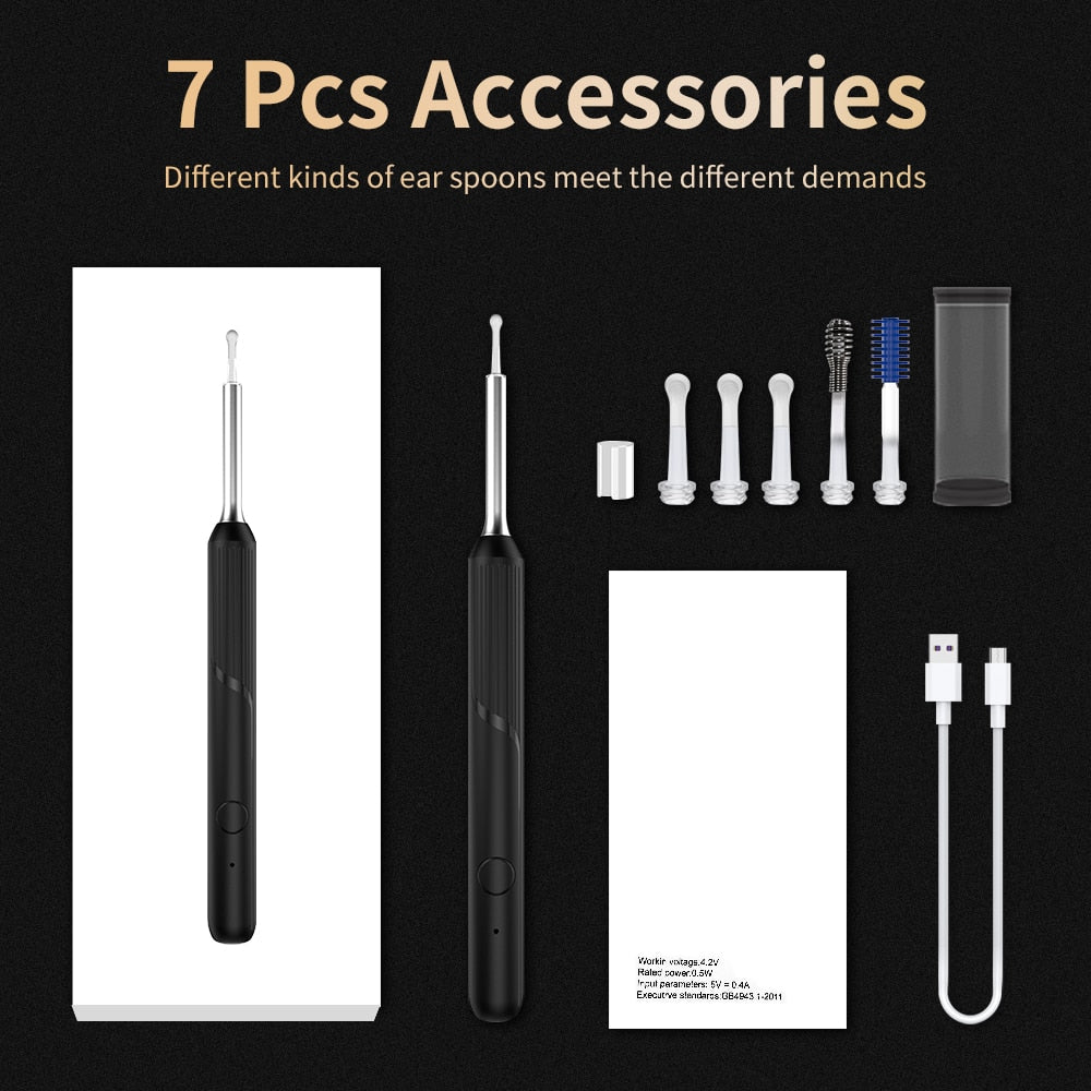 Wireless Smart Visual Ear Cleaner Otoscope NP20 Ear Wax Removal Tool with Camera Ear Endoscope 1080P Kit for iPhone iPad Android