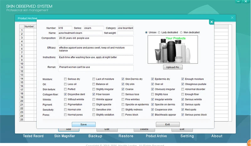 Real-time facial skin analysis with moisture detection and comprehensive reports.