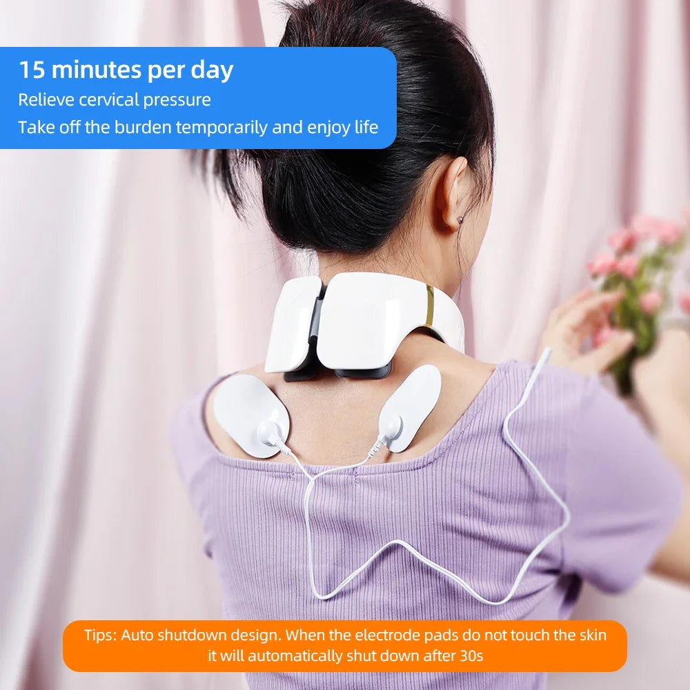 Relieves cervical tension quickly and safely with auto-shutoff feature.