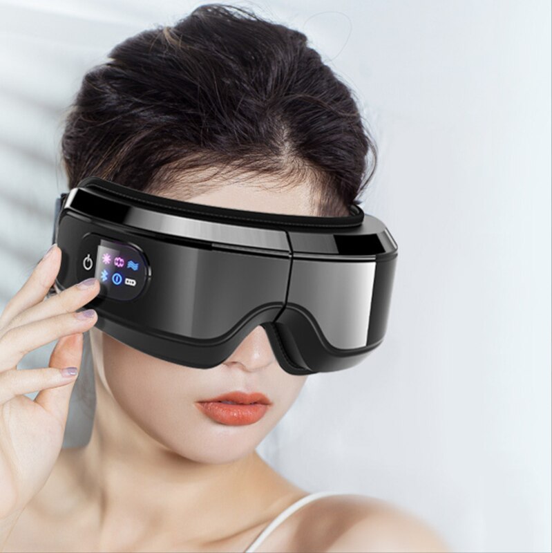 Hot Compress Eye Care Instruments Wireless Music Relieve Fatigue 16D Smart Vibration Airbag Glasses Electric Eye Massager