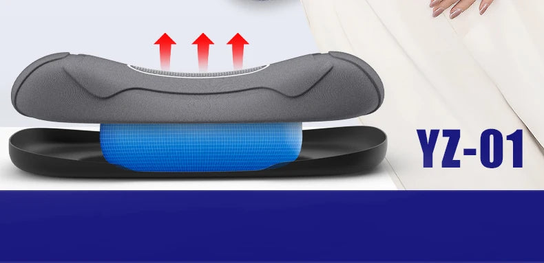 Seamless support and traction for comfortable laying down with the Smart Lumbar Massager.