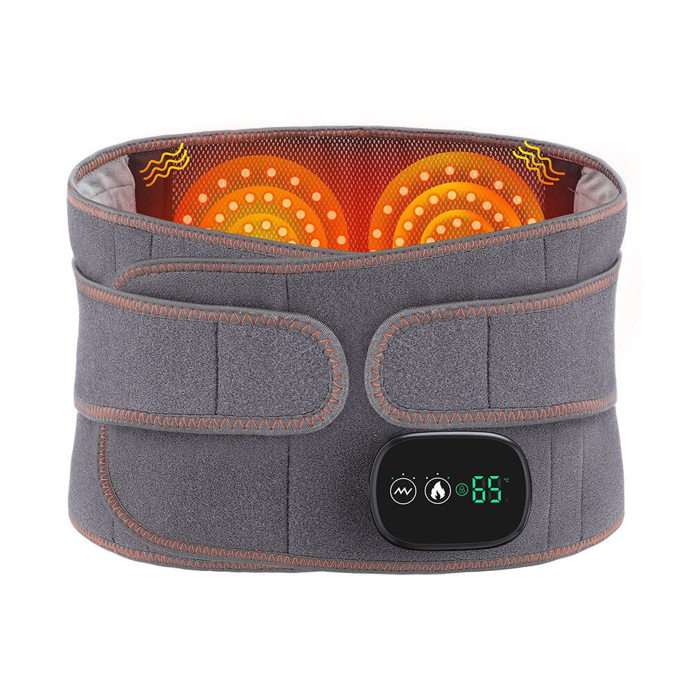 Electric Waist Massage With Red Light Hot Compress Lumbar Spine Support For Vibration For Back Period Cramp Massager Tools