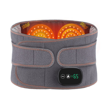 Electric Waist Massage With Red Light Hot Compress Lumbar Spine Support For Vibration For Back Period Cramp Massager Tools