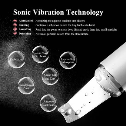 Ultrasonic Skin Scrubber Vibration Face Spatula Blackhead Remover Shovel Clean Cavitation Peeling Facial Lifting skin care