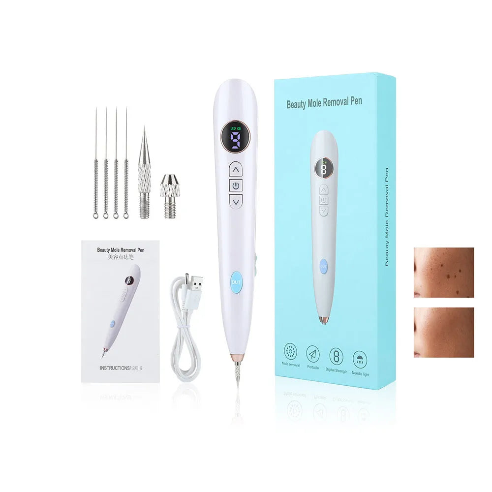 Effective mole, wart, and beauty spot remover with USB-charged pen for easy use.