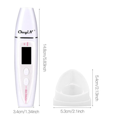 Detector preciso LCD digital testador de umidade de óleo de pele para cuidados com a pele do rosto com sensor de biotecnologia Lady Beauty Tool Spa Monitor