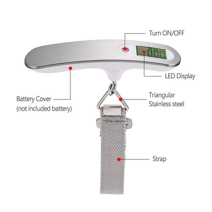 Balança de suspensão digital LCD portátil bagagem mala de viagem peso balanças com cinto para ferramenta eletrônica de peso 50 kg/110 lb