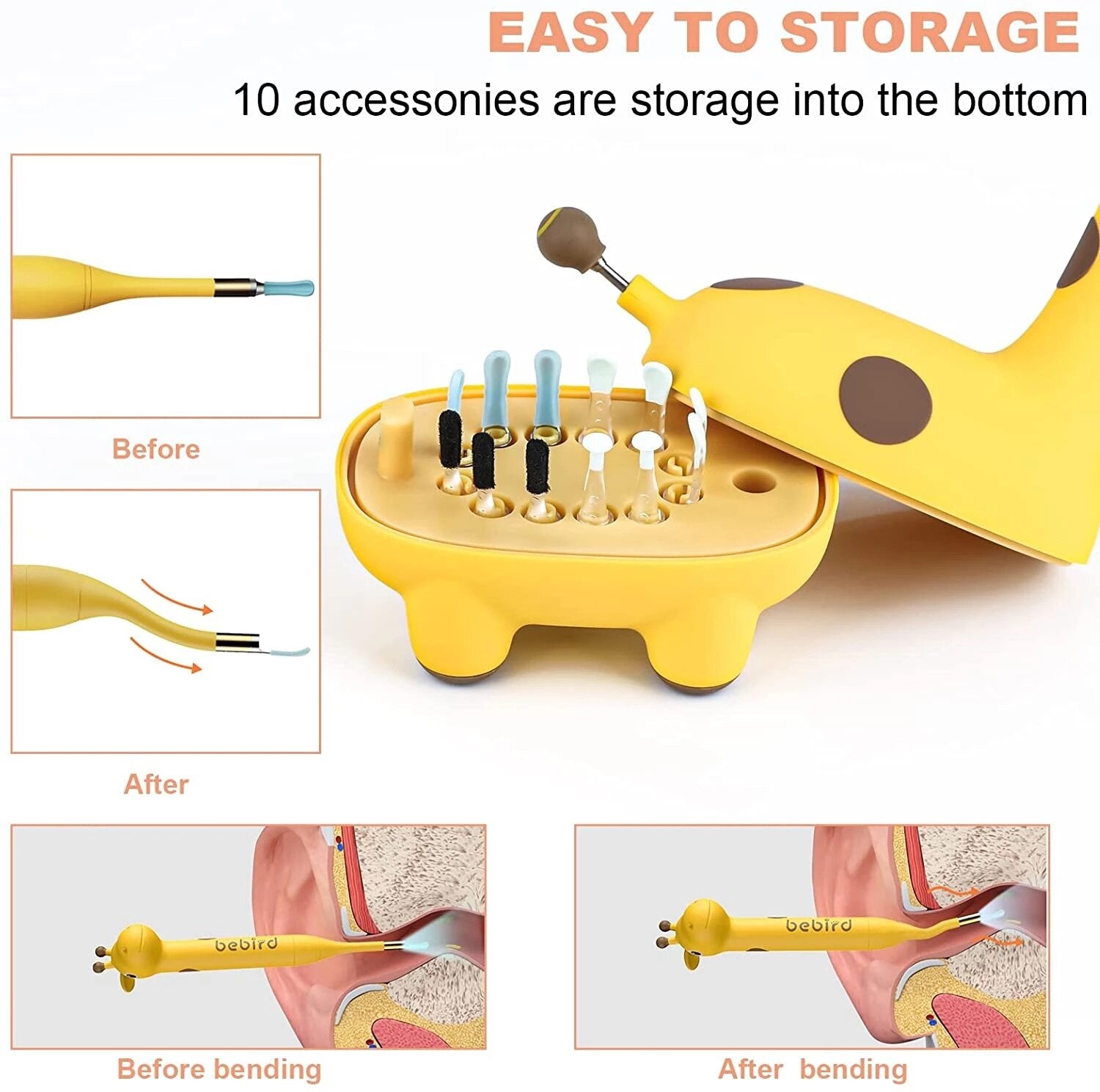 EASY TO STORAGE 10 accessonies are storage into