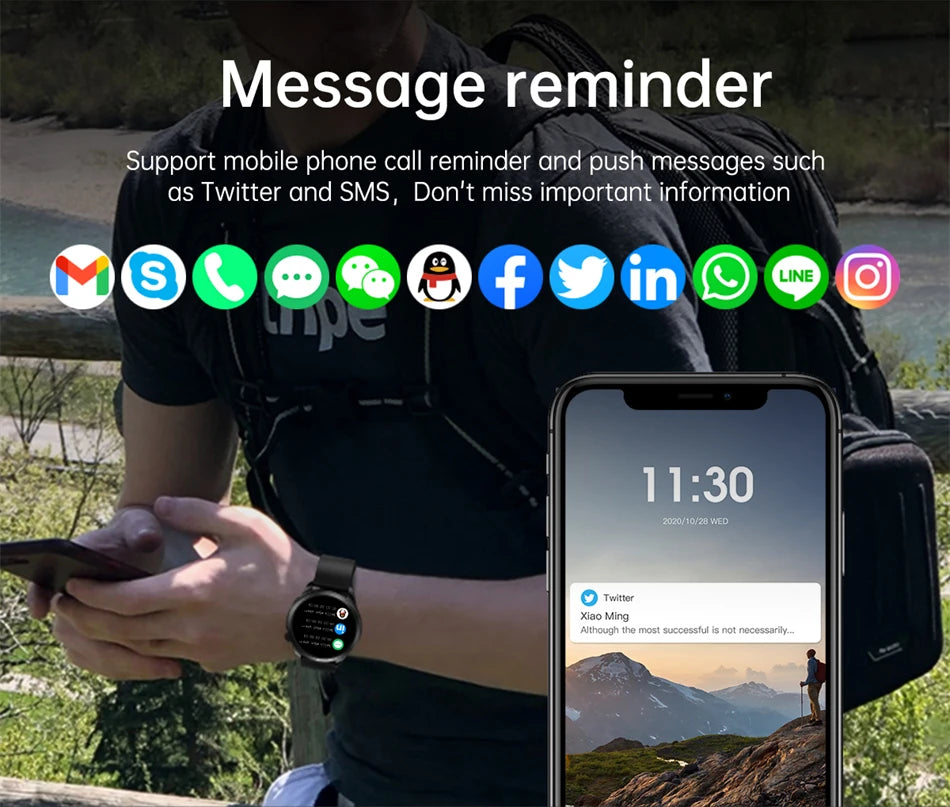 Stay connected with reminder alerts for phone calls, tweets, and texts.